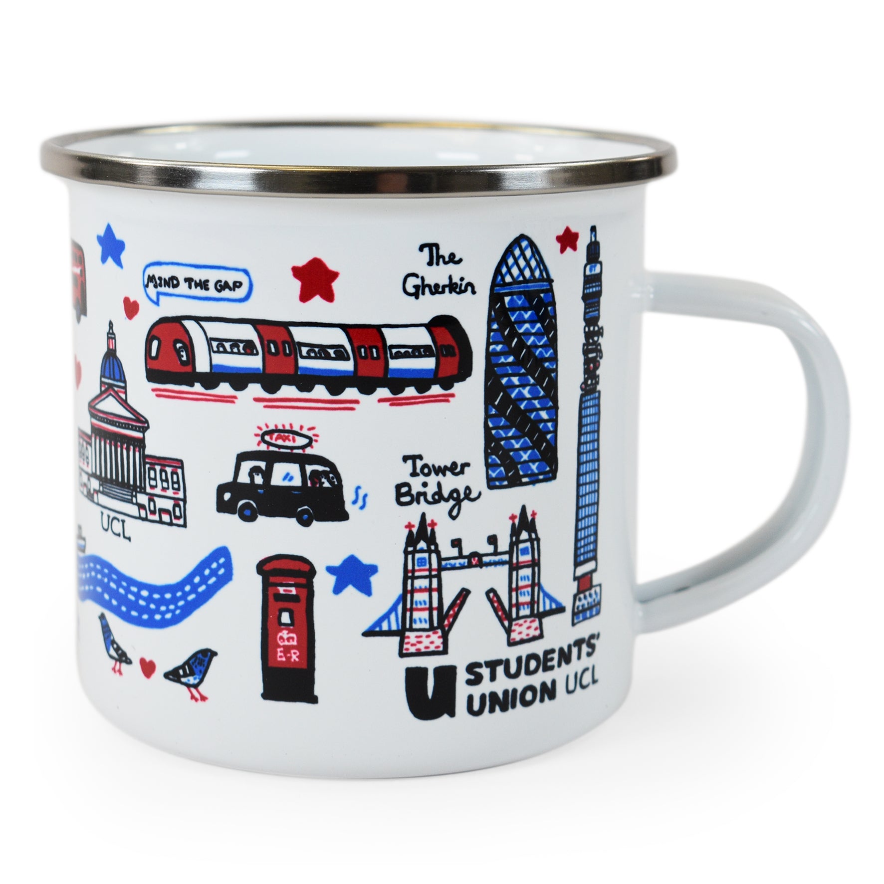 UCL London Design Tin Mug by Julia Gash