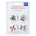 UCL London Design Set of 4 Badges by Julia Gash