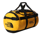 Yellow The North Face sports bag with UCL Varsity logo on the side