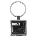 Rectangular Alloy Injection Portico Keyring