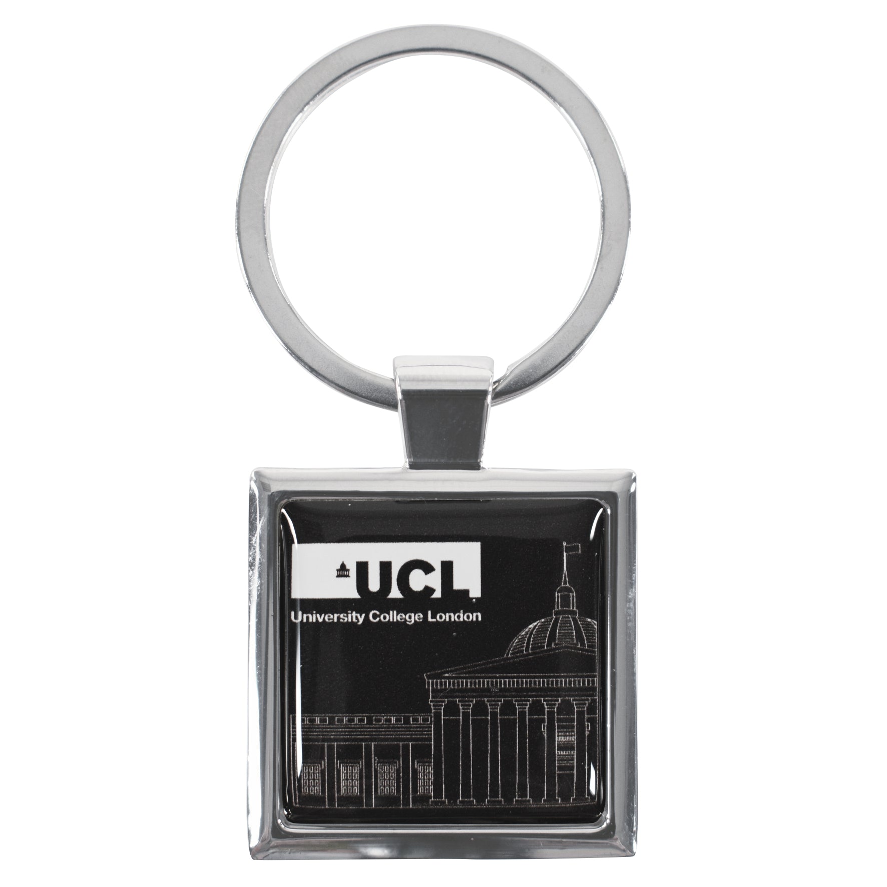 Rectangular Alloy Injection Keyring
