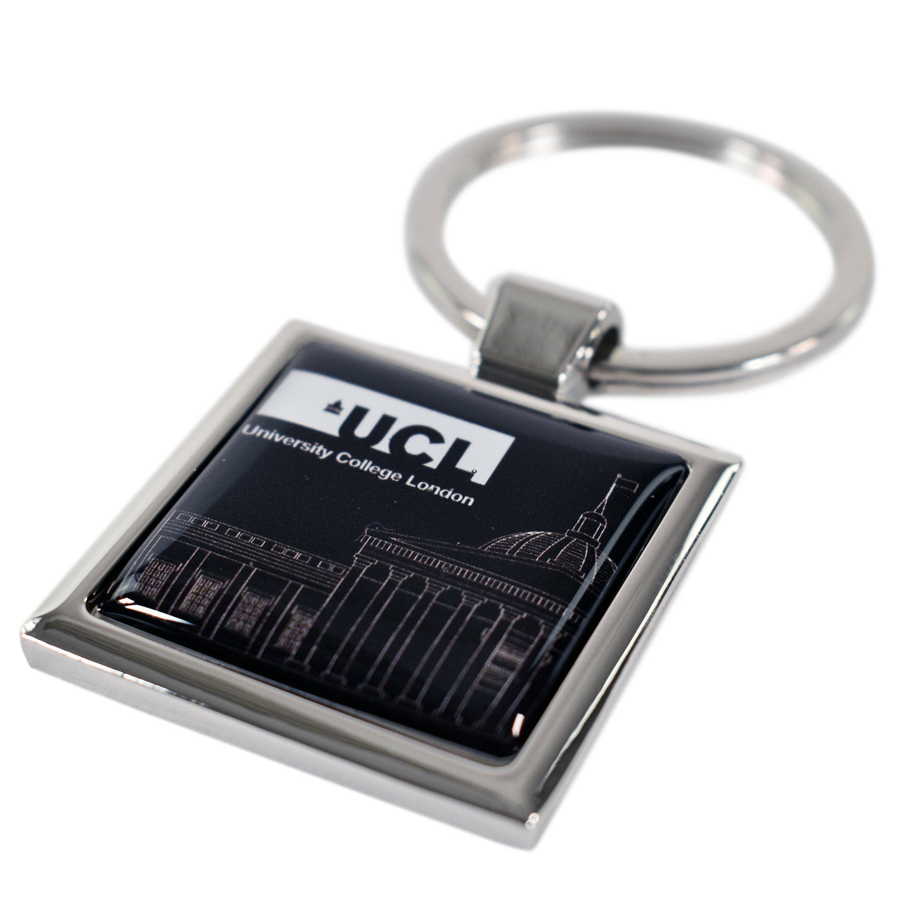 Rectangular Alloy Injection Keyring