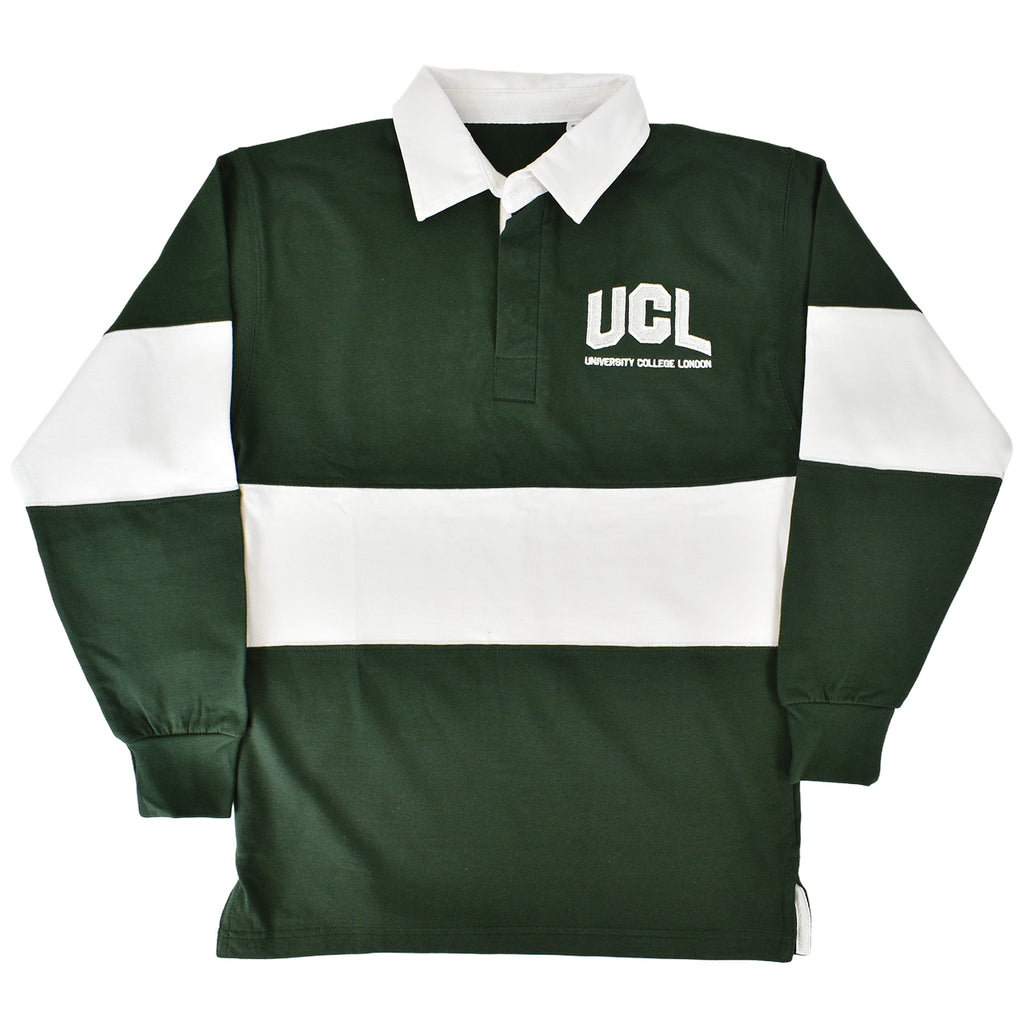 Panelled Rugby Shirt - Green/White