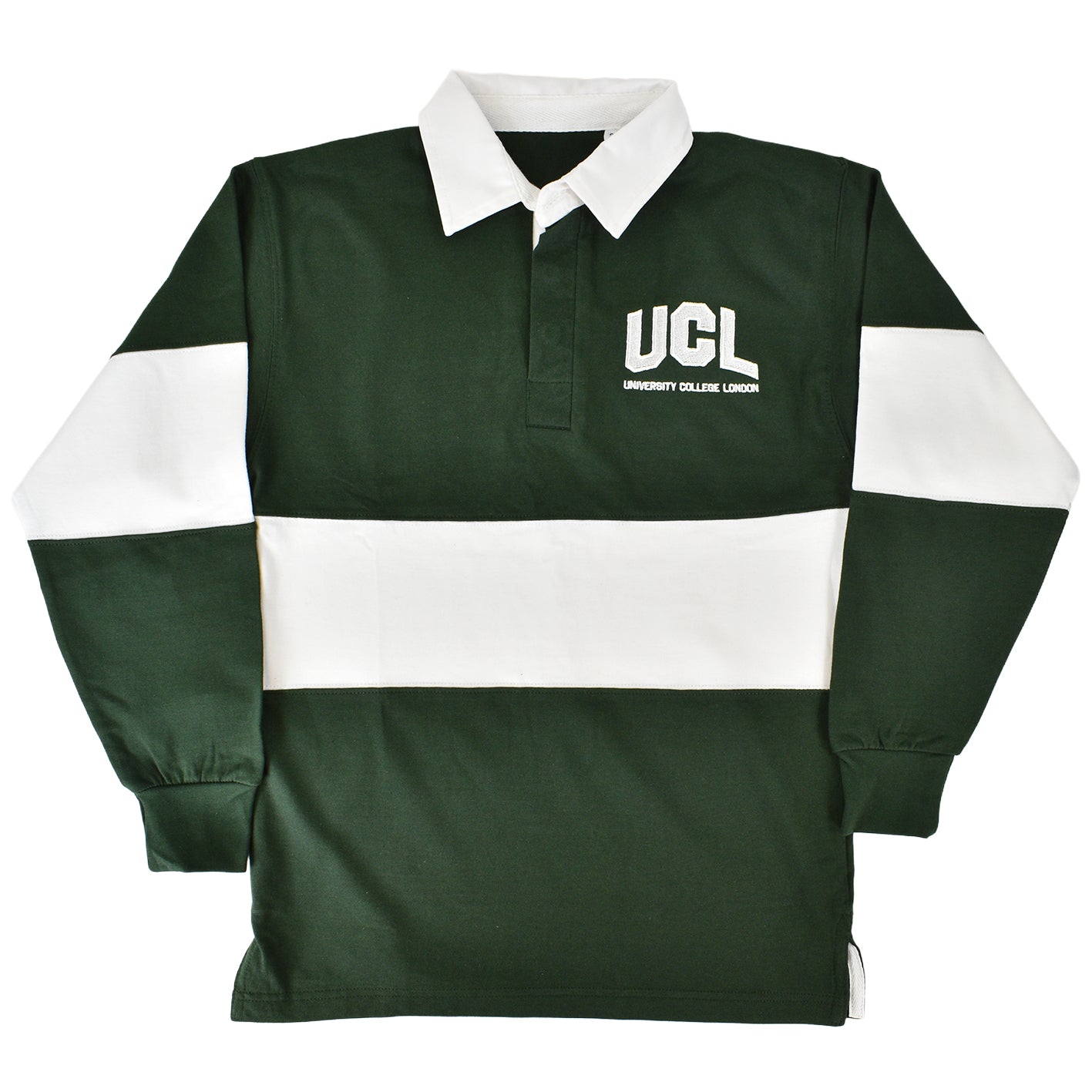 Panelled Rugby Shirt - Green/White