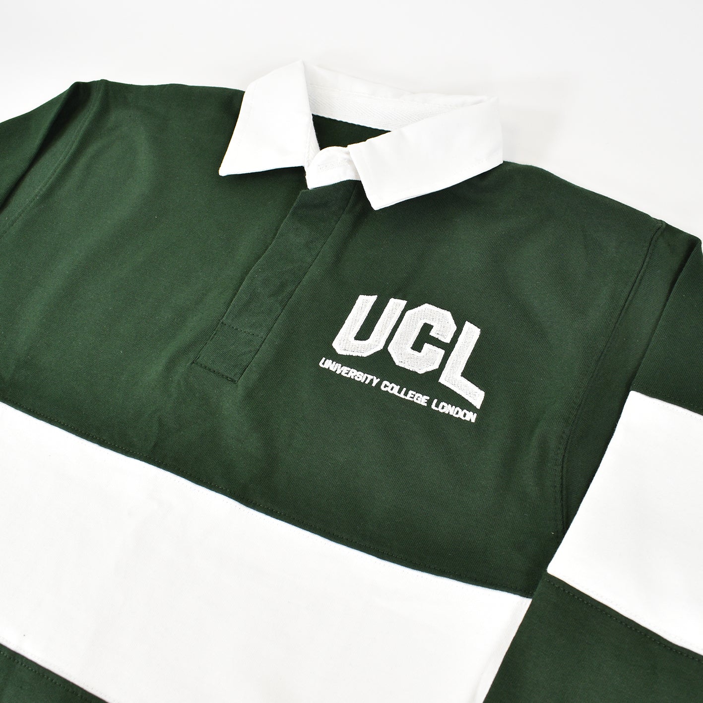 Panelled Rugby Shirt - Green/White