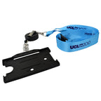 Blue lanyard with badge holder 