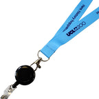 Blue lanyard with badge holder 