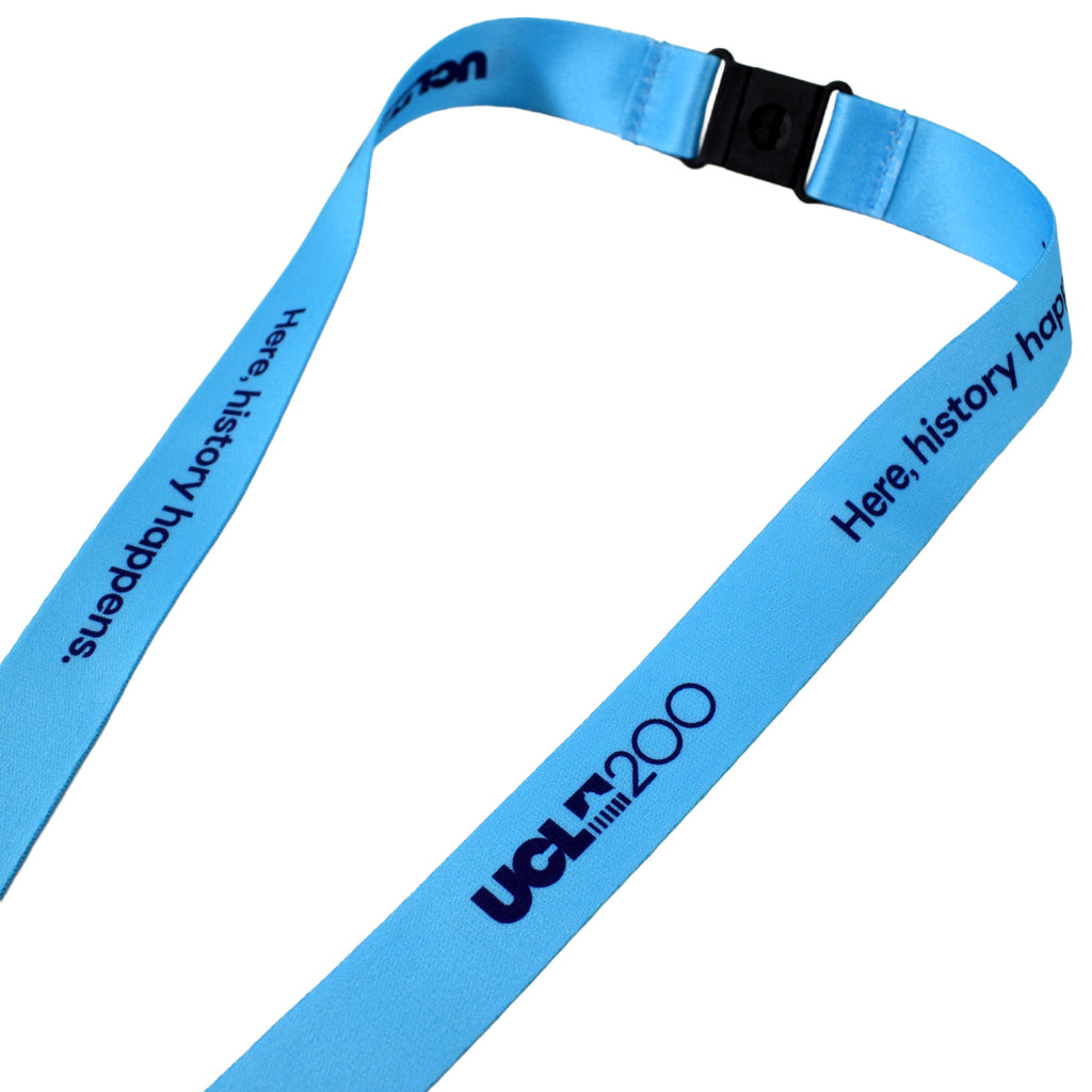 Blue lanyard with badge holder 
