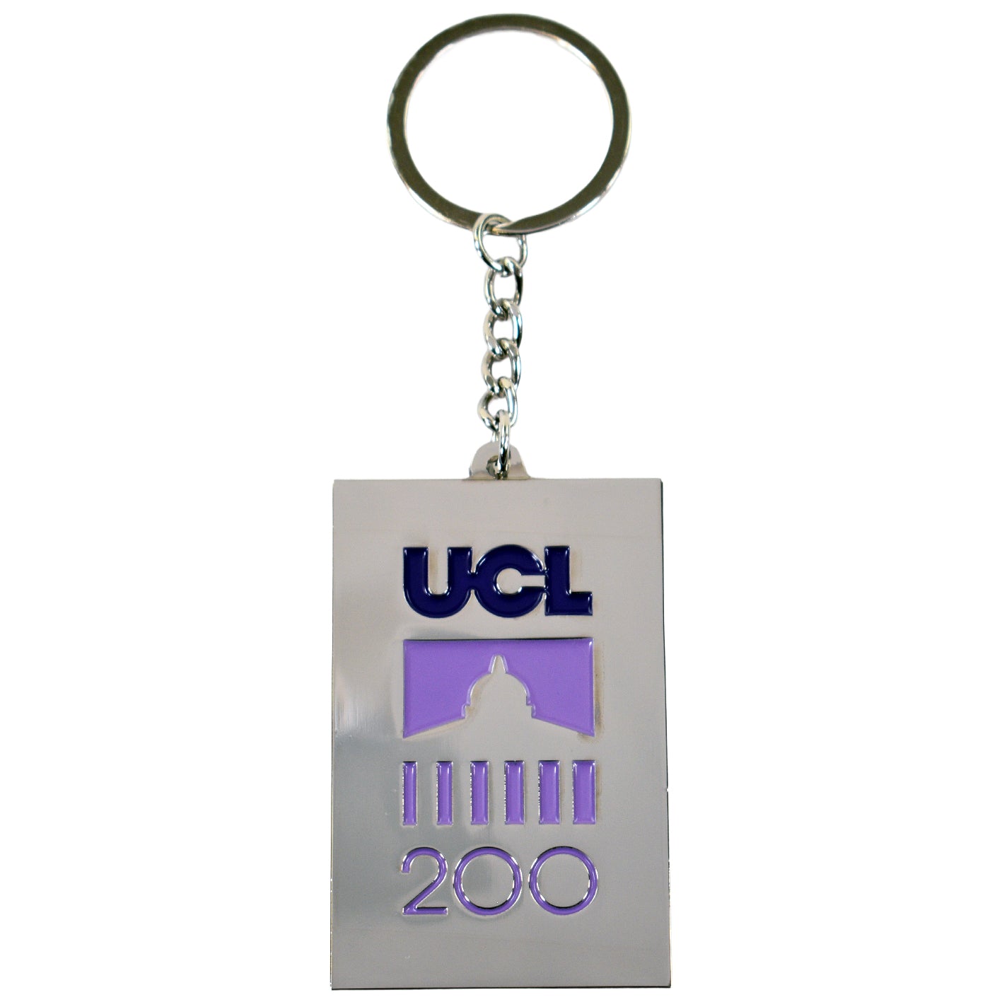 Keychain with UCL200 purple logo 