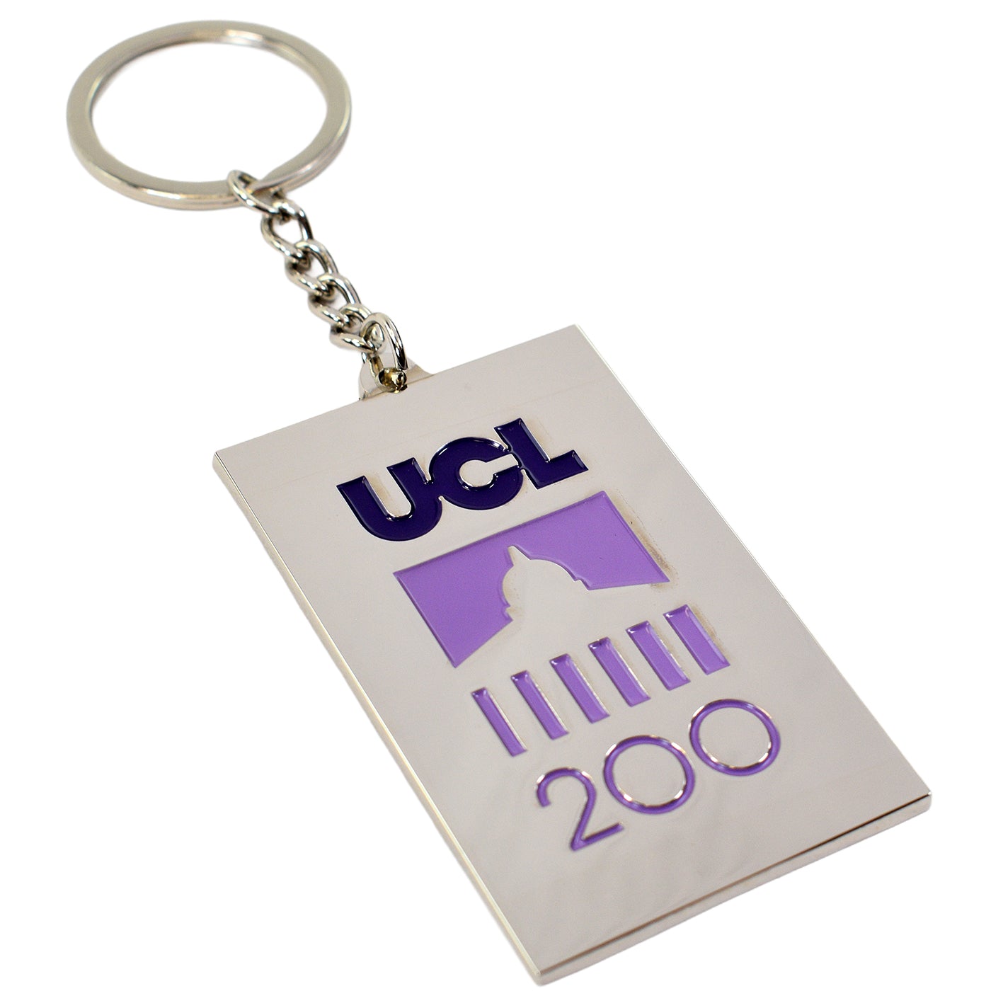 Keychain with UCL200 purple logo 