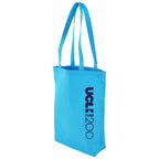 Blue tote bag with 'UCL 200' logo on the right hand size